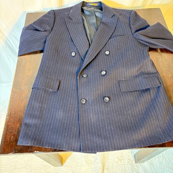 Vintage Brooks Brothers Brooksgate Pin-Striped Blazer USA Made Sports Coat Union - Picture 7 of 13